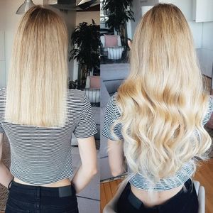 20" Blonde Clip In Hair Extension